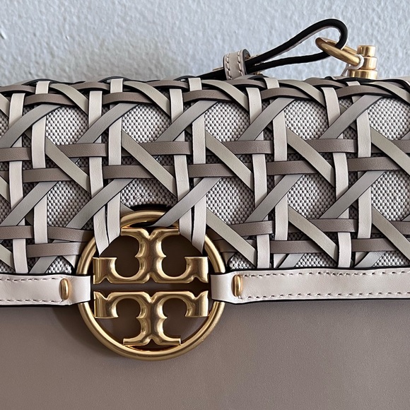 Tory Burch Miller Basketweave Shoulder Bag - Picture 7 of 9